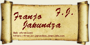 Franjo Japundža vizit kartica